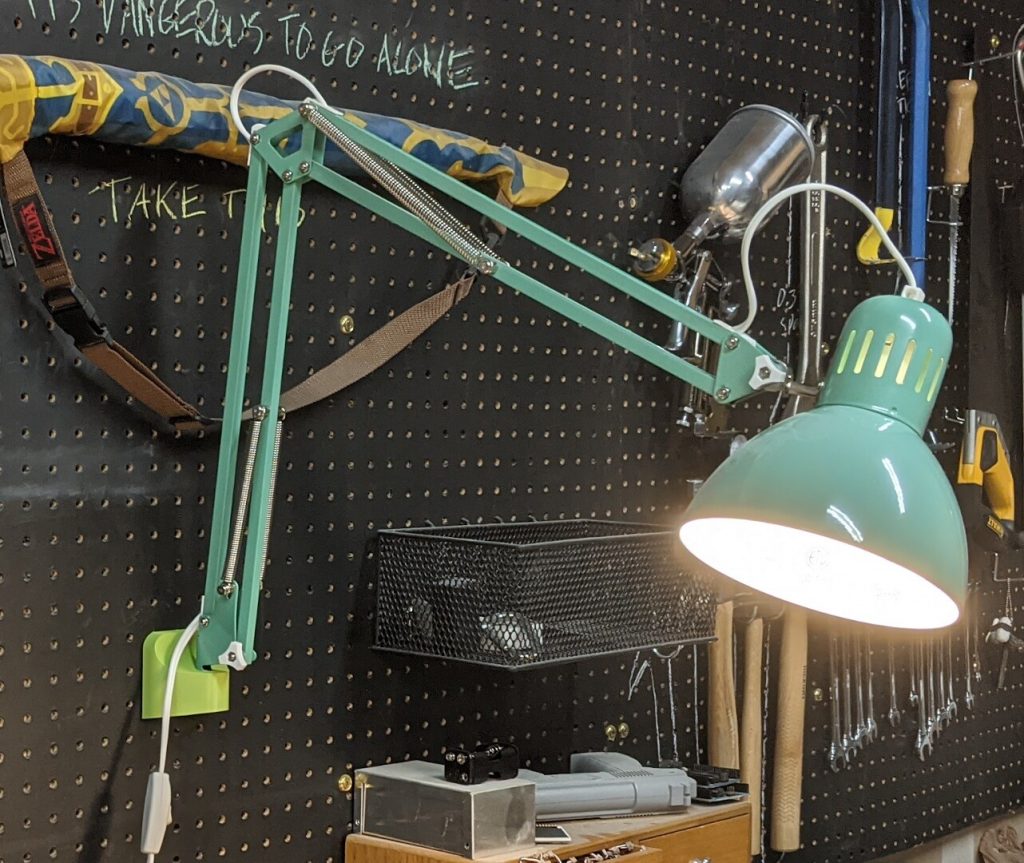 Ikea hack Pegboard lamp mount Eric Makes Everything