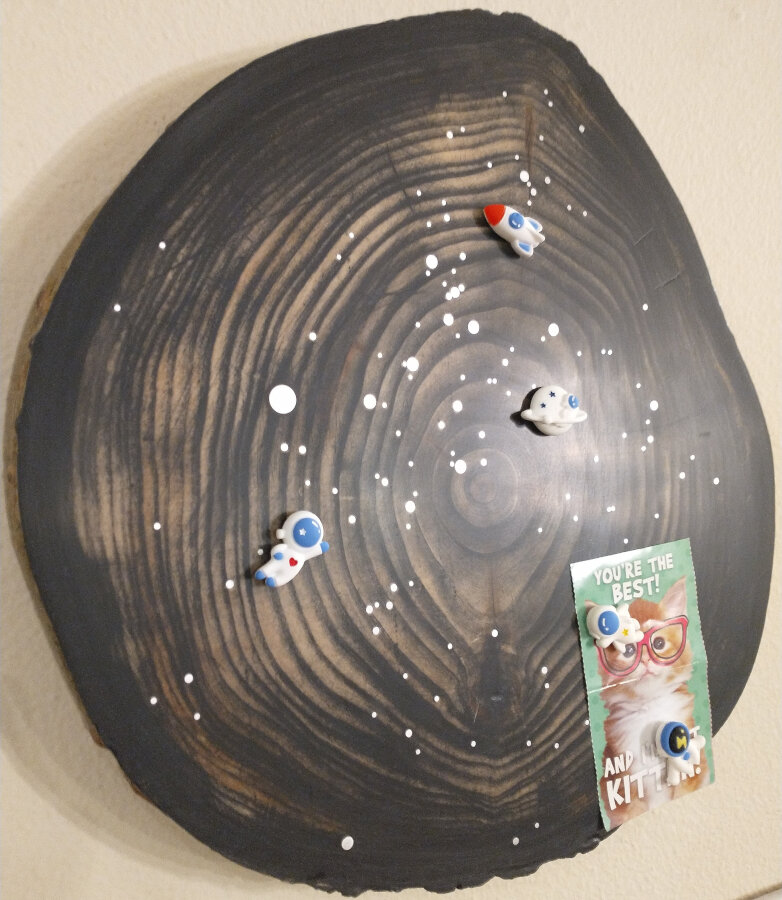 star chart magnet board - in use