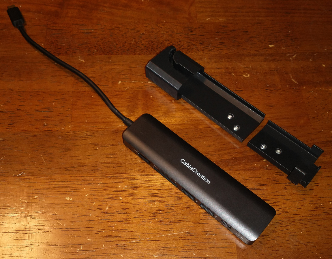 USB C dock and mounting bracket
