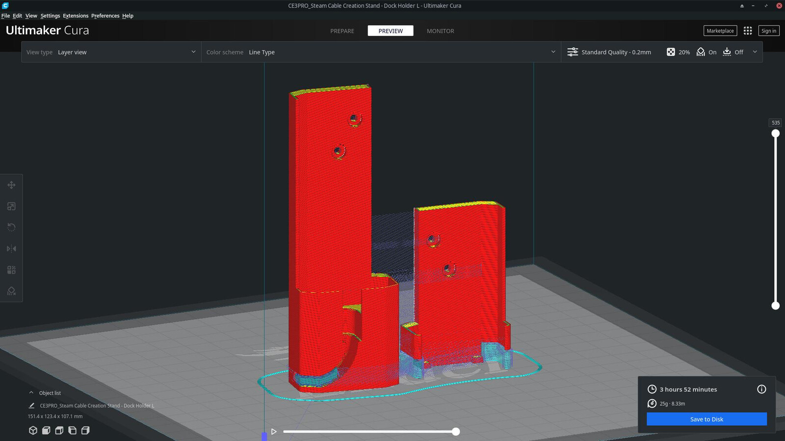 dock bracket slicer preview